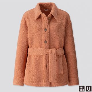 ユニクロ(UNIQLO)のUNIQLO U ♩ ボアフリースショートコート ライトオレンジ(毛皮/ファーコート)