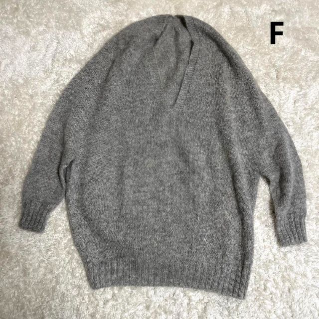 希少☆Whim gazette♡モヘヤ ウール アルパカ Vネックニット F