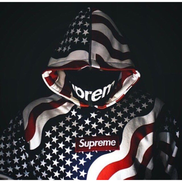 Supreme Supreme American Flag box logo hoodie