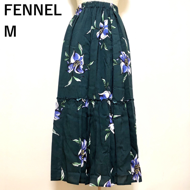 スコットクラブ (FENNEL) 　新品　ロングスカート　花柄　グリーン