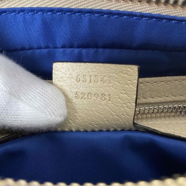 Gucci 極美品 青 オフザグリッド ユニセックス ナイロン レザー グッチ