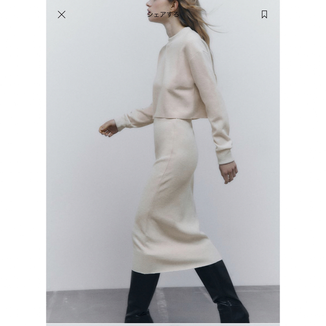 ZARA(ザラ)のzara ソフトスウェット　トップスのみ レディースのレディース その他(セット/コーデ)の商品写真