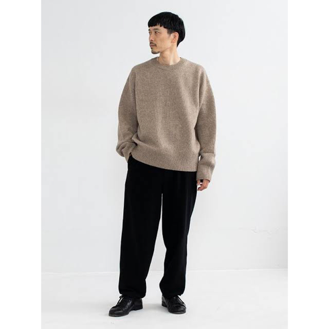 stein 20AW ラムウールクルーネックニットブラウン - ニット/セーター
