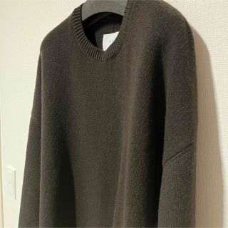 stein 20AW ラムウールクルーネックニットブラウン