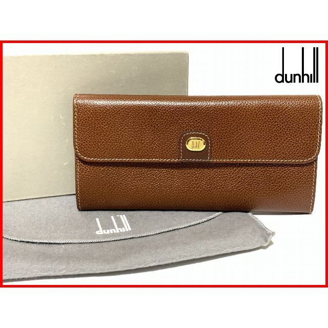 未使用　dunhill  ダンヒル  レザー二つ折り財布　ネイビー　箱カード付き