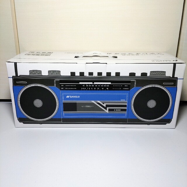正規品人気SALE Blue SANSUI Bluetooth搭載ラジカセ SCR-B2の通販はau