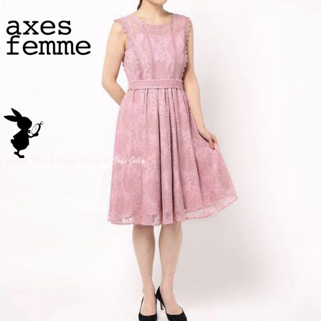 axes femme レース重ねドレス ワンピース 淡ピンク | フリマアプリ ラクマ