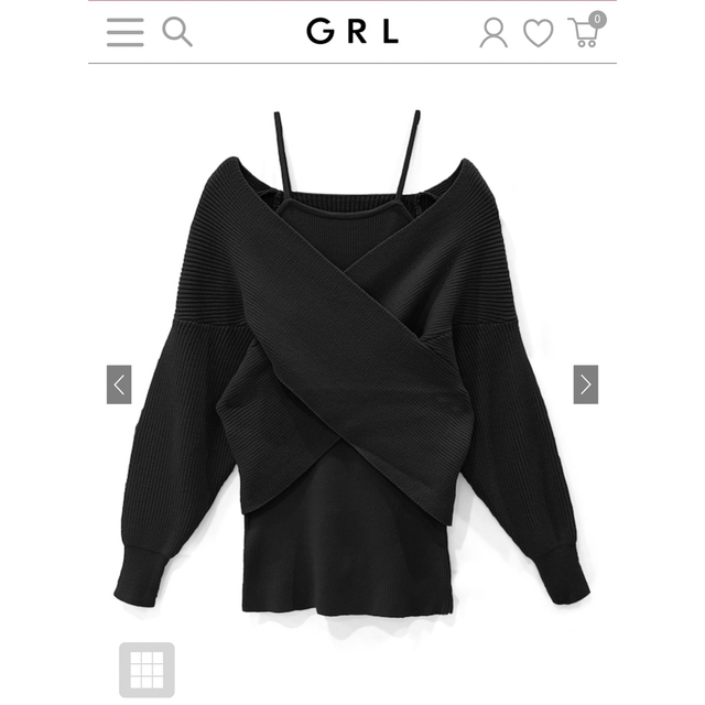 GRL カシュクールニットトップスXニットキャミワンピースセットアップ