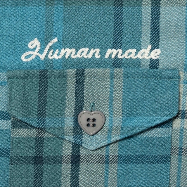 フルオーダー HUMAN MADE CHECKED OVERSHIRT BLUE Lサイズ