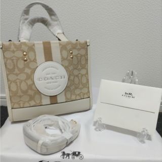 コーチ(COACH)のCOACH コーチ ハンドバッグ ショルダーバッグ ホワイト カーキ(トートバッグ)