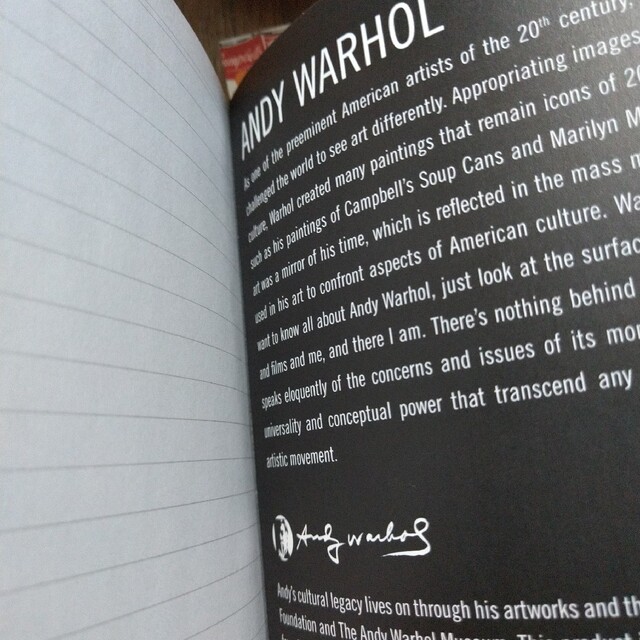 Andy Warhol(アンディウォーホル)のアンディ・ウォーホル メモ帳 エンタメ/ホビーの雑誌(アート/エンタメ/ホビー)の商品写真