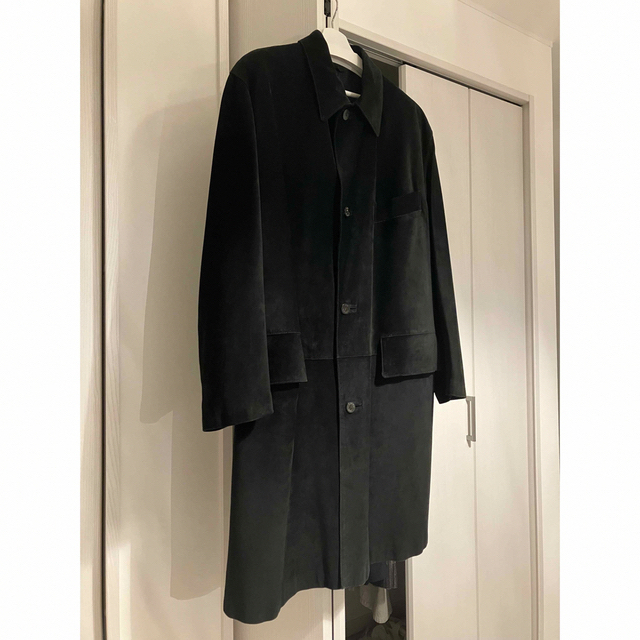 LOEWE ヌバックレザー ステンカラーコート 【国際ブランド】 www