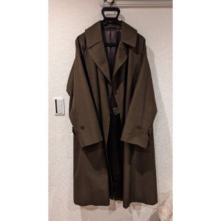 コモリ(COMOLI)のcomoli 18aw ウールサージタイロッケンコート　サイズ2(その他)