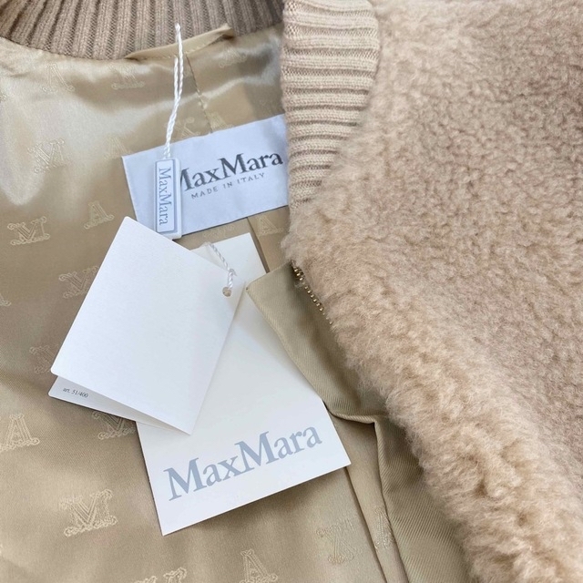 残1【新品】Max Mara テディベア ボンバージャケット アルビノ 34