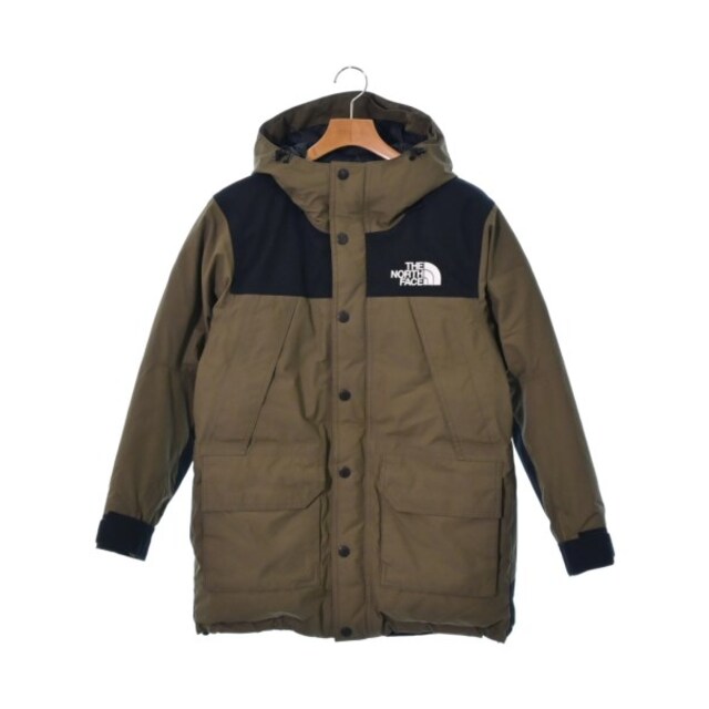 THE NORTH FACE ダウンジャケット/ダウンベスト XS カーキx黒