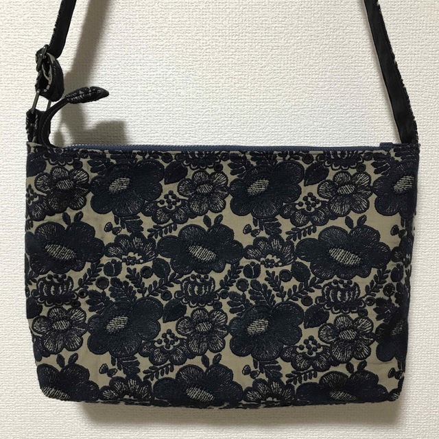 q)ミナペルホネン☆ハンドメイド ショルダーバッグ小(smile flower