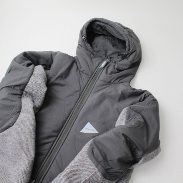 and wander アンドワンダー AW-JT991 twill fleece jacket ツイル