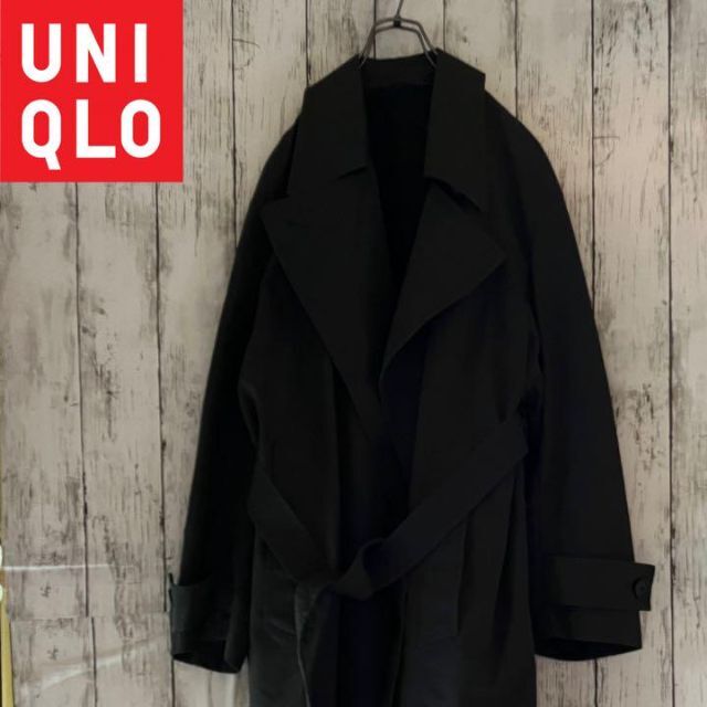 【大人気】UNIQLO ユニクロ U トレンチコート ブラック M