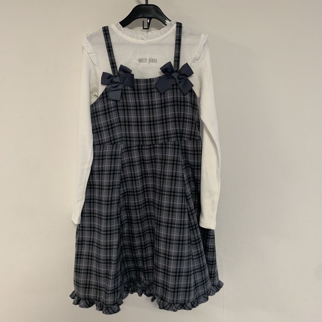 mezzo piano(メゾピアノ)のmezzo piano ニット&ジャンパースカート　140 キッズ/ベビー/マタニティのキッズ服女の子用(90cm~)(ワンピース)の商品写真