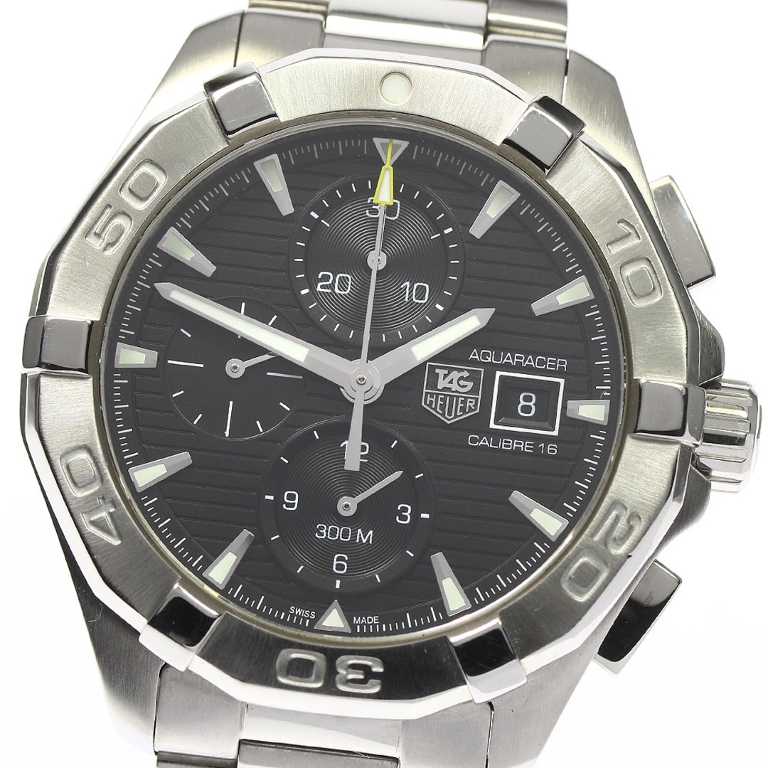 充実の品 - Heuer TAG ☆訳あり メンズ_730521 自動巻き CAY2110-0 クロノグラフ キャリバー16 アクアレーサー HEUER】タグホイヤー ★箱・保証書付き【TAG 腕時計(アナログ)