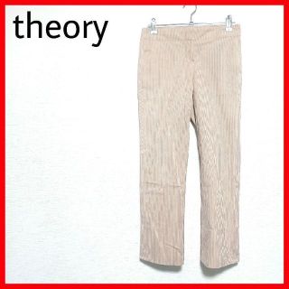 セオリー(theory)の美品　theory　ストライプ柄スキニーパンツ　オフィス　デイリー　日本製(カジュアルパンツ)