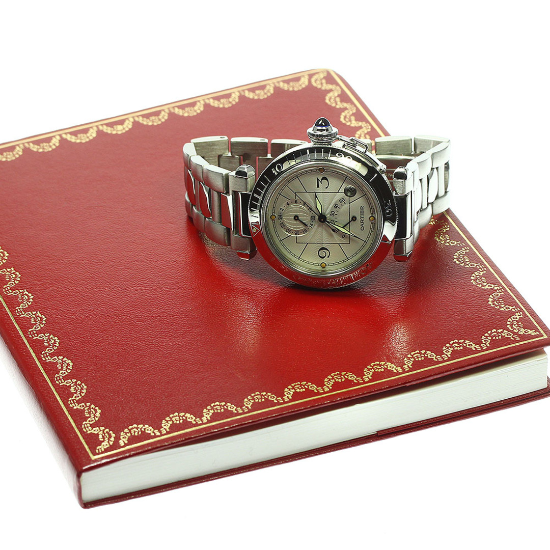 Cartier(カルティエ)の☆訳あり ★保証書付き【CARTIER】カルティエ パシャ38ｍｍ GMT パワーリザーブ W31037H3 自動巻き メンズ_721199 メンズの時計(腕時計(アナログ))の商品写真