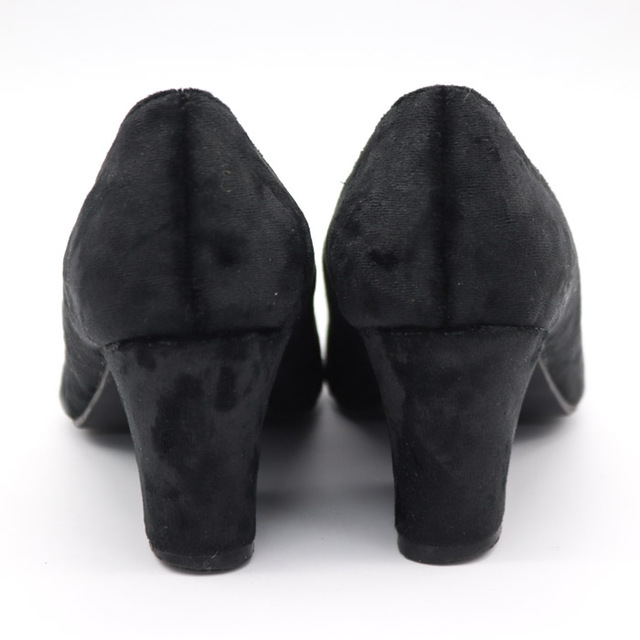 URBAN RESEARCH(アーバンリサーチ)のアーバンリサーチ パンプス ベルベット ポインテッドトゥ チャンキーヒール シューズ 靴 レディース 36サイズ ブラック URBAN RESEARCH レディースの靴/シューズ(ハイヒール/パンプス)の商品写真