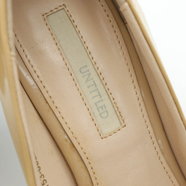 UNTITLED(アンタイトル)のアンタイトル パンプス オープントゥ エナメルパンプス ハイヒール シューズ 靴 レディース 30サイズ ベージュ UNTITLED レディースの靴/シューズ(ハイヒール/パンプス)の商品写真