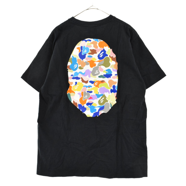 A BATHING APE アベイシングエイプ フロント マルチロゴプリント 半袖Tシャツ ブラック