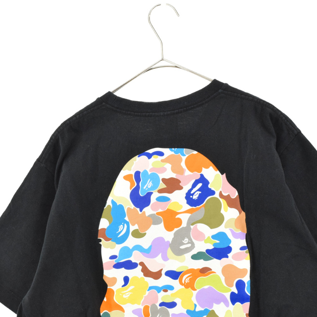 A BATHING APE アベイシングエイプ フロント マルチロゴプリント 半袖Tシャツ ブラック