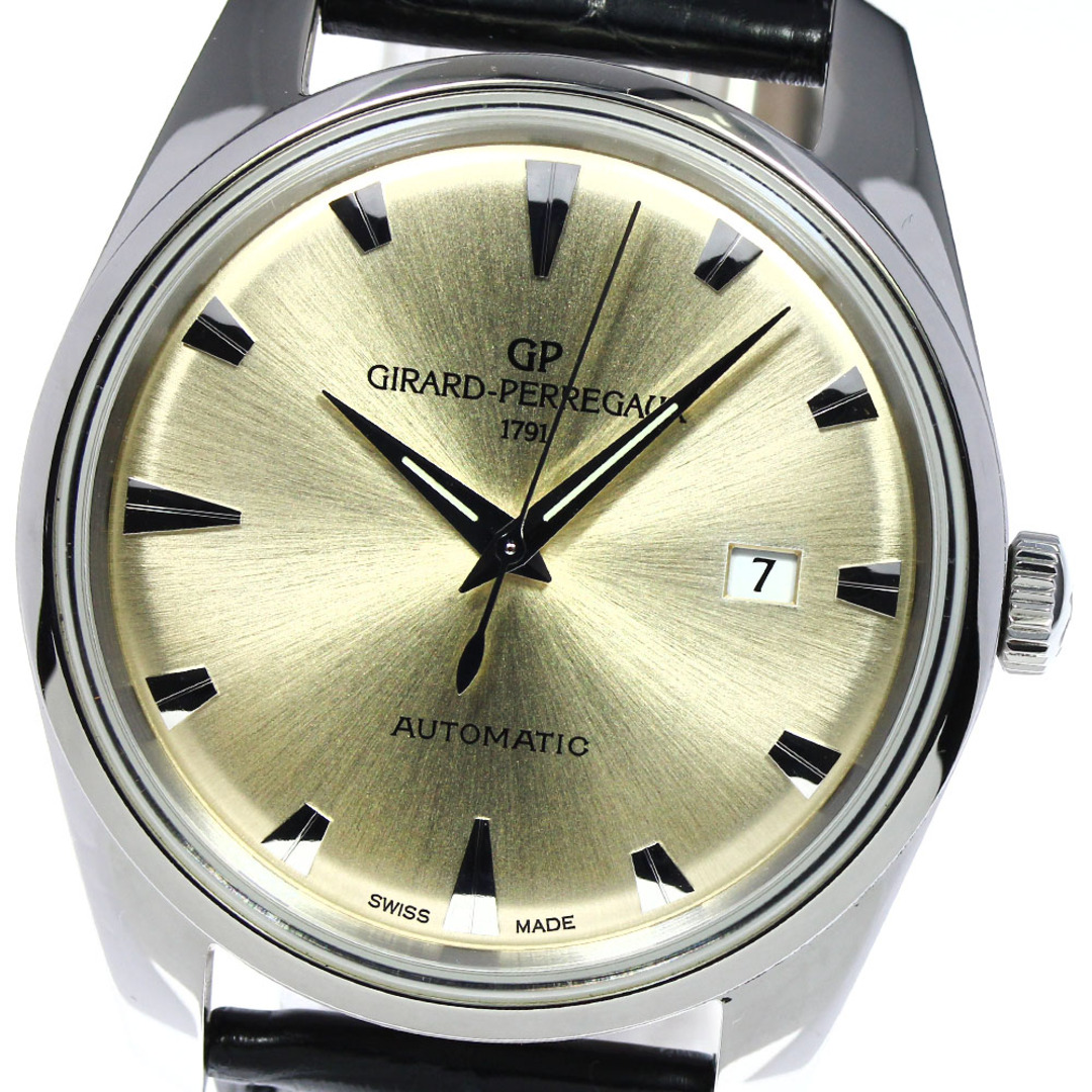 ☆美品 ★箱・保証書付き【GIRARD-PERREGAUX】ジラール・ペルゴ ヘリテージ 1957 リミテッド 41957-11-131-BB6A 自動巻き メンズ_737719