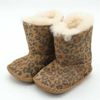 アグ(UGG)のアグ ムートンブーツ CassieLeopard カシーレオパード シープスキン ヒョウ ベビーシューズ 靴 ベビー 女の子用 11cmサイズ ブラウン UGG(ブーツ)