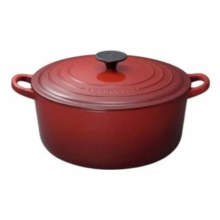 ルクルーゼ(LE CREUSET)のルクルーゼ ココット ロンド ホーロー 鍋 IH 対応 26cm チェリーレッド(鍋/フライパン)