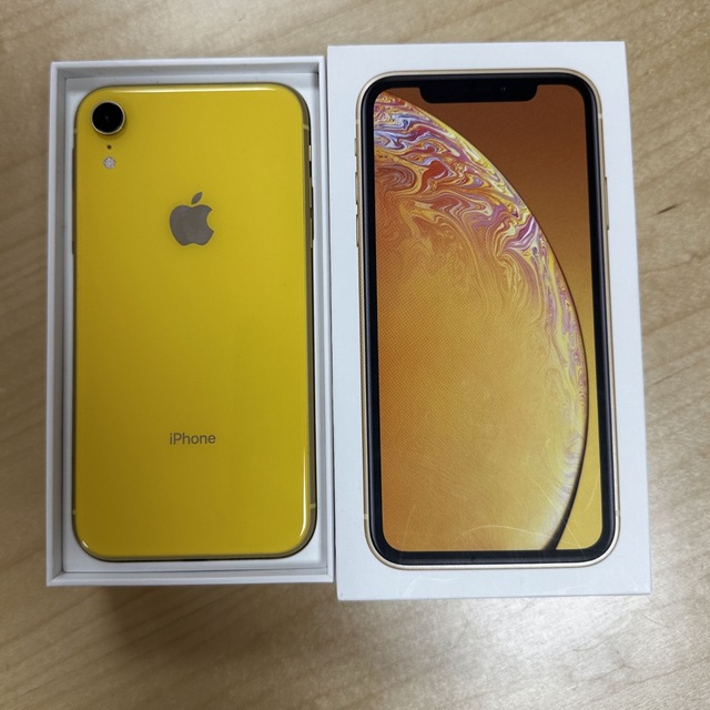 iPhone XR 128GB イエロー sim解除済み - スマートフォン本体