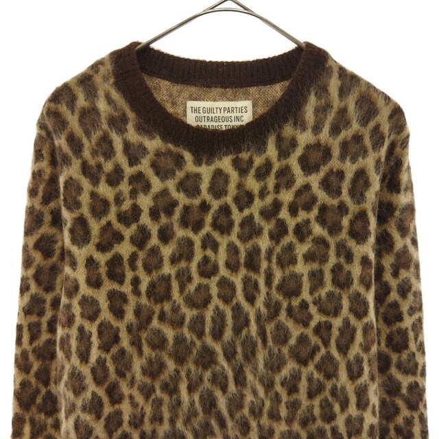 WACKO MARIA ワコマリア LEOPARD MOHAIR CREW NECK SWEATER レオパード