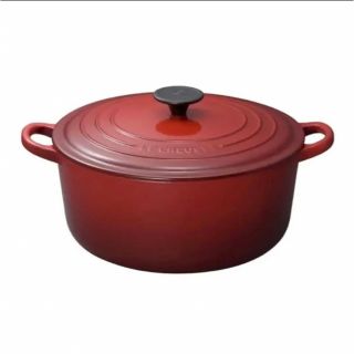 ルクルーゼ(LE CREUSET)のルクルーゼ ココット ロンド ホーロー 鍋 IH 対応 26cm チェリーレッド(鍋/フライパン)