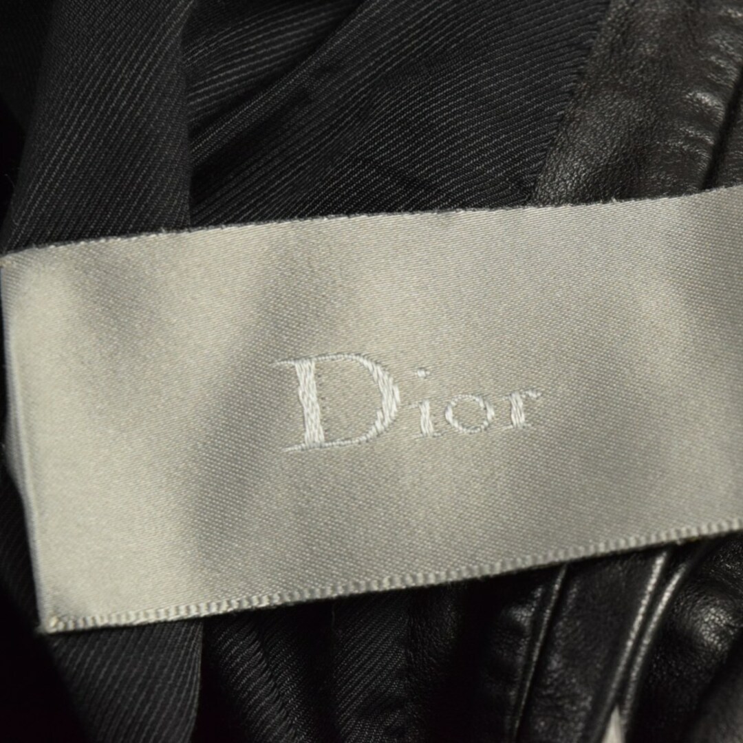 Dior HOMME ディオールオム 10AW ラムレザー ジップアップ ジャケット 0E3541480089 ブラック