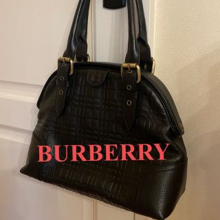 BURBERRY - バーバリー ブラック ハンドバッグ トートバッグ レザーの