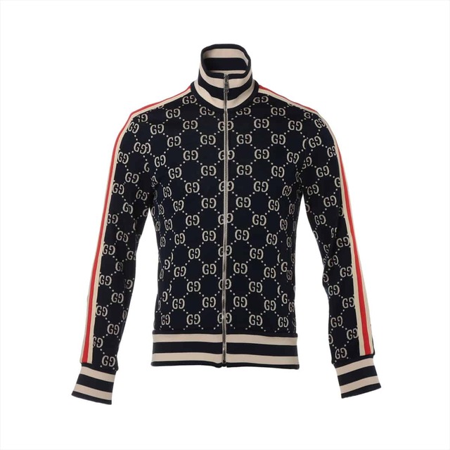 Gucci - グッチ GGジャカード コットン×ポリエステル XS ネイビー メンズ そ