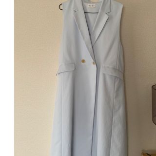 新品☆ワッシャーツイルロングジレ