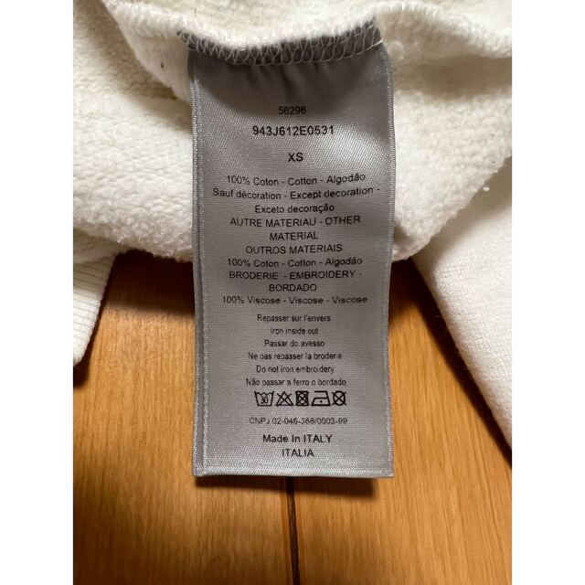 ディオールオム dior homme レイモンド ロゴ 刺繍 スウェット XS