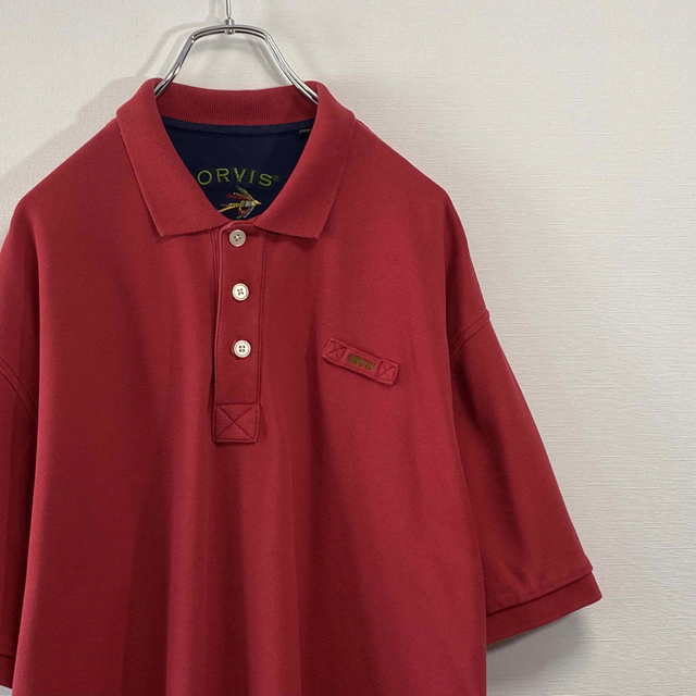 USA 古着 ORVIS ポロシャツ XL ペルー製 アウトドア ワンポイント メンズのトップス(ポロシャツ)の商品写真