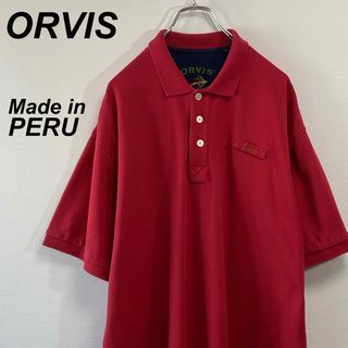 USA 古着 ORVIS ポロシャツ XL ペルー製 アウトドア ワンポイント(ポロシャツ)