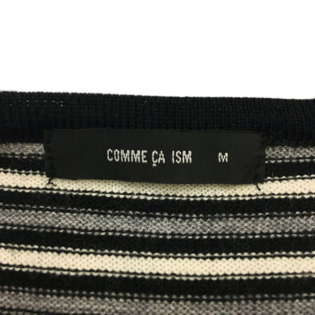 COMME CA ISM(コムサイズム)のコムサイズム セーター ニット プルオーバー ボーダー 長袖 M 黒 白 レディースのトップス(ニット/セーター)の商品写真