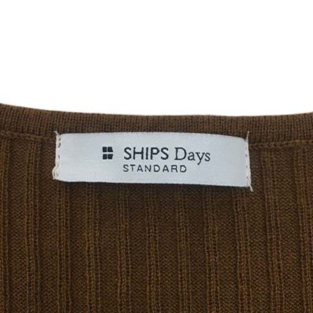 SHIPS(シップス)のシップス Days STANDARD セーター ニット リブ 長袖 S/M 茶 レディースのトップス(ニット/セーター)の商品写真