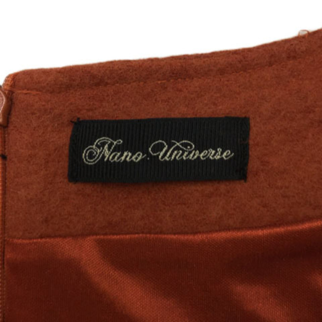 nano・universe(ナノユニバース)のナノユニバース ワンピース Iライン ミニ Vネック 七分袖 赤 オレンジ レディースのワンピース(ミニワンピース)の商品写真
