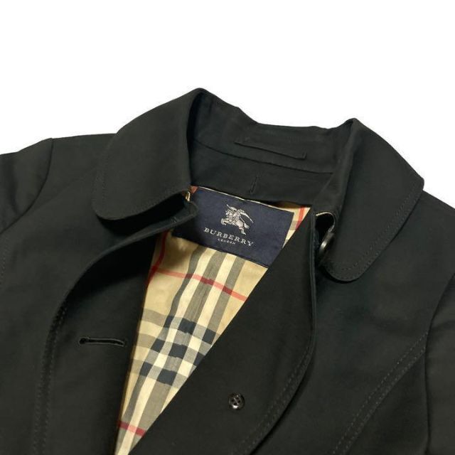 BURBERRY(バーバリー)の【極美品】　バーバリー　ロンドン　ロングコート　ノバチェック　ライナー　黒　9号 レディースのジャケット/アウター(ロングコート)の商品写真