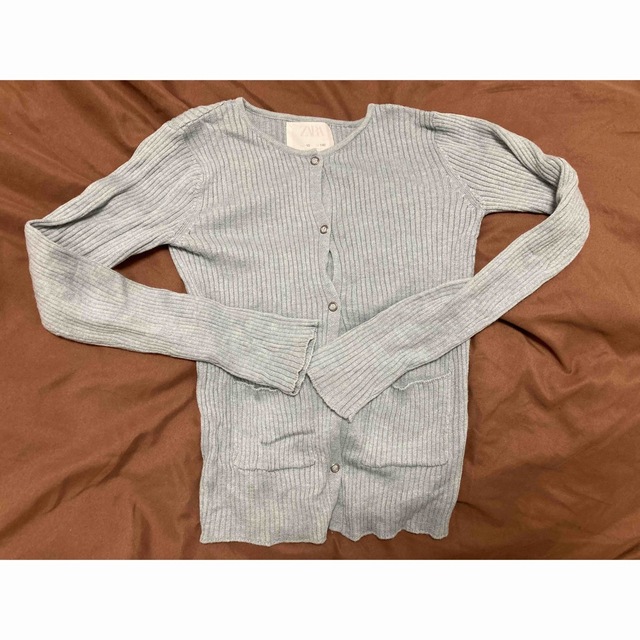 ZARA KIDS(ザラキッズ)のZARA kids ザラキッズ　カーディガン　トップス　青　水色　140 キッズ/ベビー/マタニティのキッズ服女の子用(90cm~)(カーディガン)の商品写真