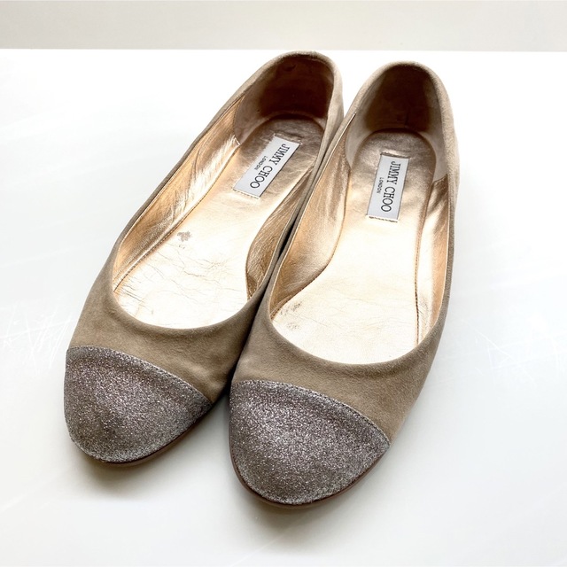 WEB限定カラー JIMMY フラットシューズ CHOO スクエアトゥ ジミー