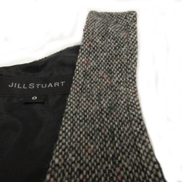 JILLSTUART(ジルスチュアート)のジルスチュアート ワンピース ジャンパースカート 黒 オフ白 マルチカラー 0 レディースのワンピース(ひざ丈ワンピース)の商品写真
